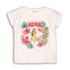Tricou pentru fete cu mânecă scurtă, Minoti, Sorbet 4, alb