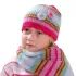čepice dívčí pletená, Bugga, PD377, mix