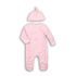 Overal kojenecký bavlněný s čepičkou, Minoti, PENGUIN 4, růžová