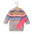 Rochiță tricotată cu șosete pentru fetițe, Minoti, MAGIC 1, gri