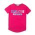 Tričko dievčenské s krátkym rukávom, športové, Minoti, Awesome 3, ružová