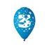 Balon gonflabil - set de 5 bucăți NUMBER "3", Smart Balloons,  W040541