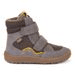 DĚTSKÉ ZIMNÍ BAREFOOT BOTY TEX WINTER GRAY, FRODDO, G3160233-3, ŠEDÁ - DĚTSKÉ ZIMNÍ BOTY