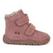 DÍVČÍ ZIMNÍ BAREFOOT BOTY ZERU TEX FURRY DARK PINK, FRODDO, G2110149-6, RŮŽOVÁ - DĚTSKÉ ZIMNÍ BOTY