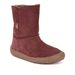 DÍVČÍ ZIMNÍ BAREFOOT BOTY TEX SUEDE  BORDEAUX, FRODDO, G3160238-1, ČERVENÁ - DĚTSKÉ ZIMNÍ BOTY