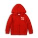 HANORAC CU GLUGĂ PENTRU BĂIEȚI CU FERMOAR COMPLET, MINOTI, KB FLEECE ZIP 11, ROȘU - PULOVERE PENTRU COPII