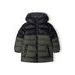 CHLAPČENSKÁ ZIMNÁ BUNDA PUFFA S KOŽUŠINOVOU PODŠÍVKOU, MINOTI, 15COAT 25, KHAKI - DETSKÉ ZIMNÉ BUNDY