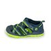 CHLAPECKÉ SANDÁLY BUGGA TIKI DARK BLUE/GREEN - TMAVĚ MODRÉ - DĚTSKÉ SANDÁLY