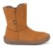DĚTSKÉ ZIMNÍ BAREFOOT BOTY TEX SUEDE  COGNAC, FRODDO, G3160238-2, HNĚDÁ - DĚTSKÉ ZIMNÍ BOTY