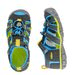 DĚTSKÉ SANDÁLY SEACAMP II CNX, BLACK/BRILLIANT BLUE, KEEN, 1022984/1022969, ČERNÁ - LETNÍ BOTY