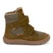 DĚTSKÉ ZIMNÍ BAREFOOT BOTY TEX WINTER OLIVE, FRODDO, G3160233-2, OLIVOVÁ - DĚTSKÉ ZIMNÍ BOTY