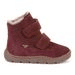 DÍVČÍ ZIMNÍ BAREFOOT BOTY ZERU TEX FURRY BORDEAUX, FRODDO, G2110149-5, ČERVENÁ - DĚTSKÉ ZIMNÍ BOTY