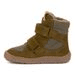 DĚTSKÉ ZIMNÍ BAREFOOT BOTY TEX WINTER OLIVE, FRODDO, G3160233-2, OLIVOVÁ - DĚTSKÉ ZIMNÍ BOTY