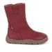 DÍVČÍ ZIMNÍ BAREFOOT KOZAČKY ZERU TEX BOOT BORDEAUX, FRODDO, G3160242-4, ČERVENÁ - DĚTSKÉ ZIMNÍ BOTY