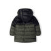 CHLAPČENSKÁ ZIMNÁ BUNDA PUFFA S KOŽUŠINOVOU PODŠÍVKOU, MINOTI, 15COAT 25, KHAKI - DETSKÉ ZIMNÉ BUNDY