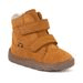 DĚTSKÉ ZIMNÍ BAREFOOT BOTY ZERU TEX FURRY COGNAC, FRODDO, G2110149-2, HNĚDÁ - DĚTSKÉ ZIMNÍ BOTY