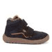 CHLAPČENSKÁ ZIMNÁ BAREFOOT OBUV TEX WOOL DARK BLUE, FRODDO, G3110254-W, TMAVOMODRÁ - ZIMNÉ TOPÁNKY