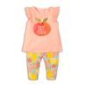 Set pentru sugari, pentru fetițe, cu pantaloni și tricou, Minoti, Fruits 4, roz