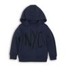 Fiú kapucnis pulóver, Minoti, KB FLEECE HOODY 7, sötétkék