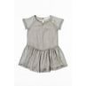 Rochie cu mânecă scurtă, plisată, pentru fetițe, Minoti, ROSEWOOD 6, gri