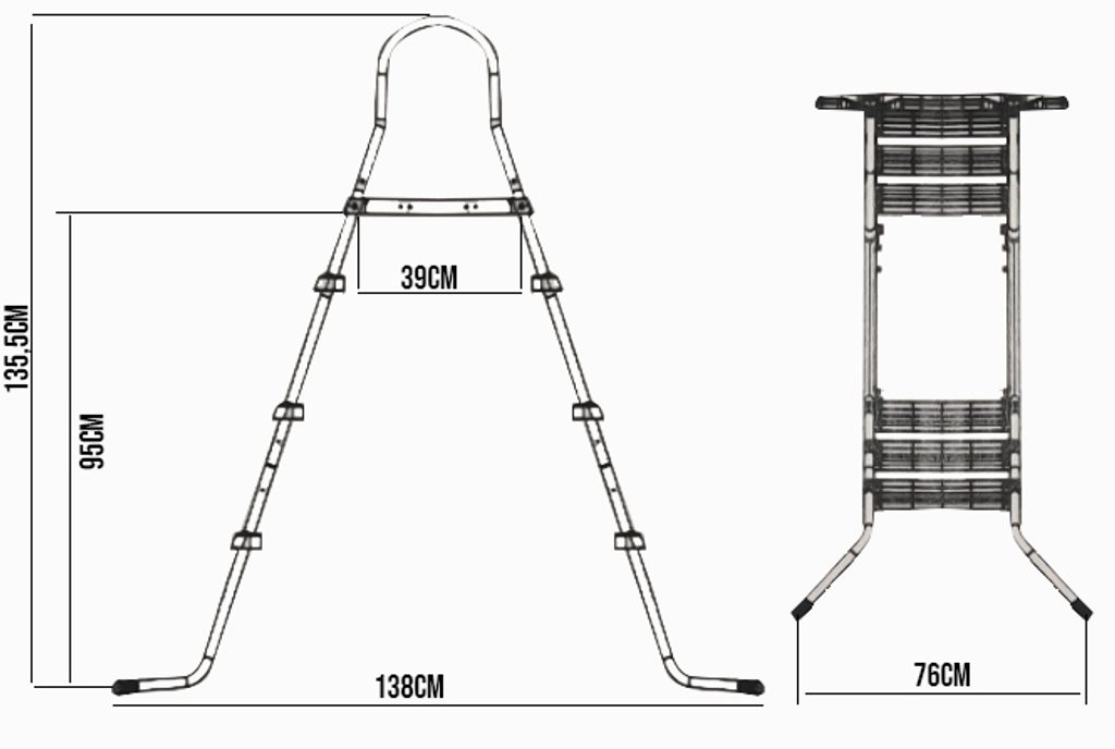 Drabinka do basenu - HECHT 00090 | Akcesoria basenowe | Baseny i akcesoria | HECHT