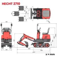 Mini koparka - HECHT 2710