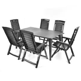 Zestaw mebli ogrodowych - HECHT JARDIN GRAPHITE 6