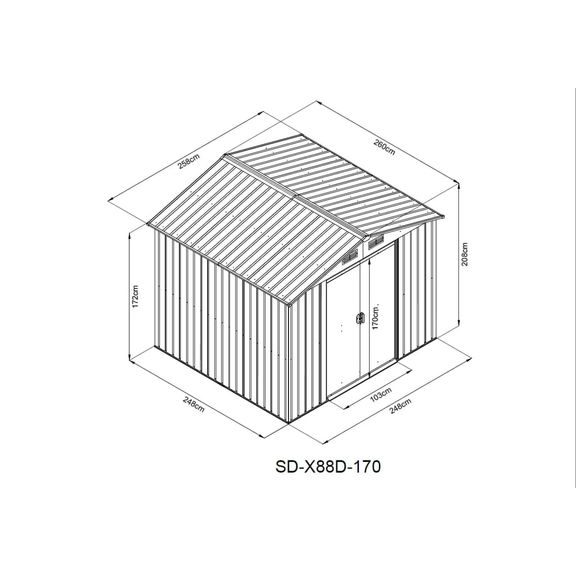 Domek ogrodowy - HECHT 8X8 PLUS