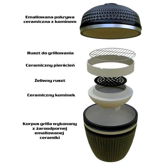 Grill ceramiczny - HECHT FERNO BLACK