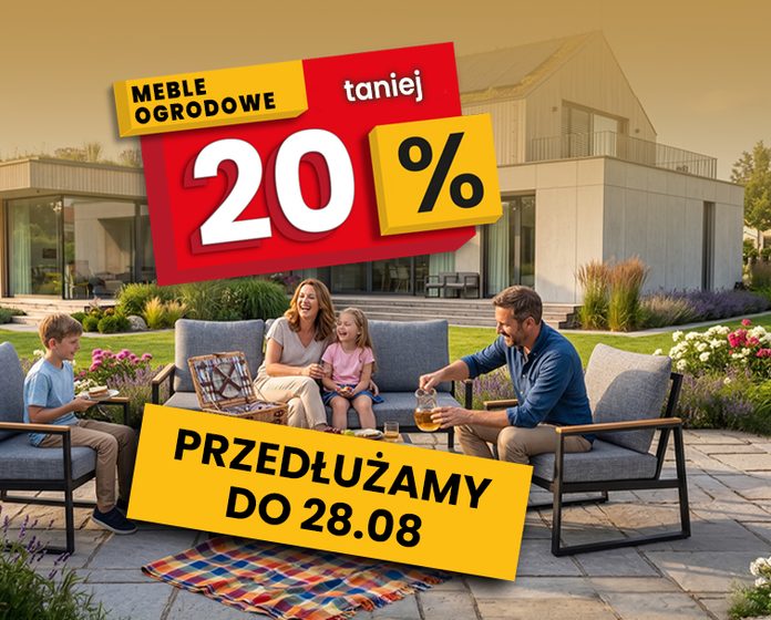 USIĄDŹ WYGODNIE! MEBLE OGRODOWE 20% TANIEJ!