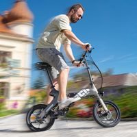 HECHT COMPOS MINI GREY - Elektromos kerékpár, összecsukható