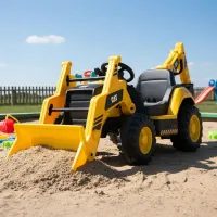 CAT BACK HOE YELLOW - Akkumulátoros gyerek rakodógép