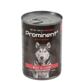 PROMINENT konzerv kutyáknak, marhahúsból és májból, 415 g