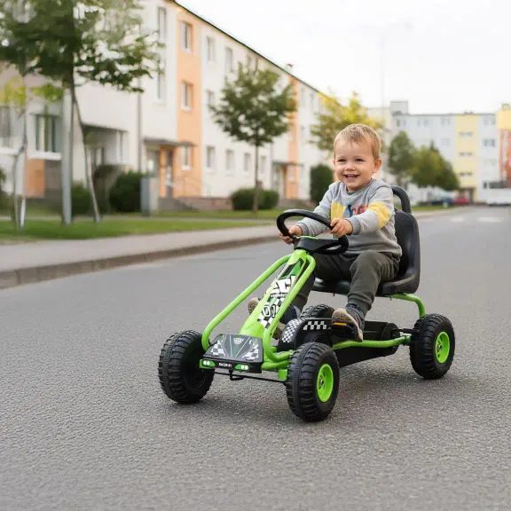 HECHT 59792 GREEN - Pedálos gokart zöld