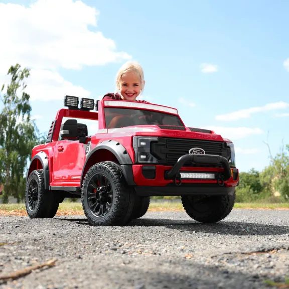 Akkumulátoros kisautó Ford F450 piros