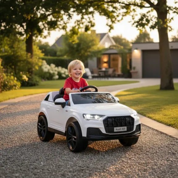 Akkumulátoros gyerek autó Audi Q7 fehér
