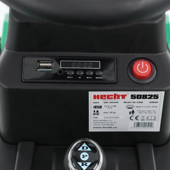 HECHT 50825 GREEN - Akkumulátoros gyerek traktor