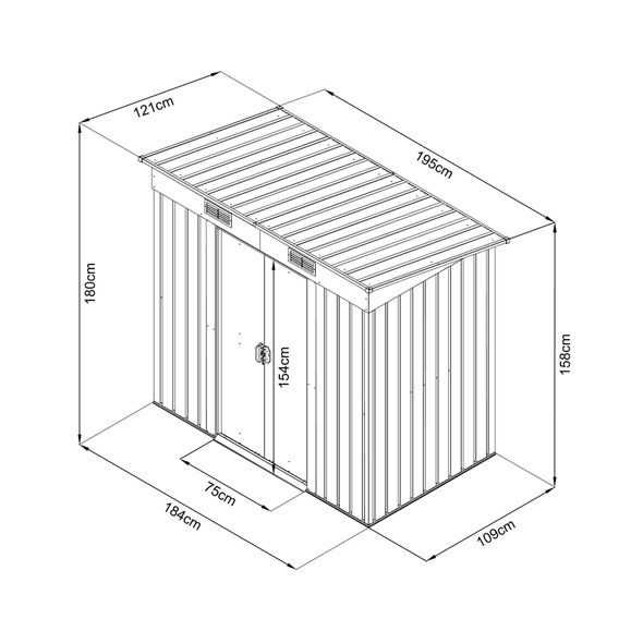 HECHT 4 X 6 PLUS - KERTI SZERSZÁMTÁROLÓ HÁZ