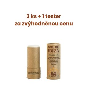 3x Sol de Ibiza balzám na rty SPF 15 5 g + 1x tester za ZVÝHODNĚNOU CENU