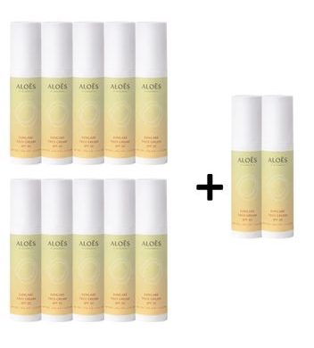 Aloés Opalovací krém na obličej SPF30 10 + 2 zdarma