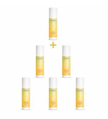 Aloés Opalovací krém na obličej SPF30 5 + 1 zdarma