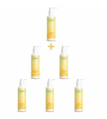 Aloés Opalovací krém na tělo SPF30 5 + 1 zdarma
