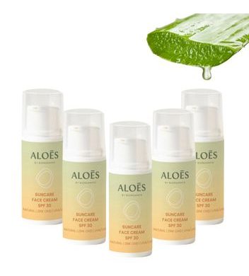 Aloés Opalovací krém na obličej SPF30 - 5x 5ml