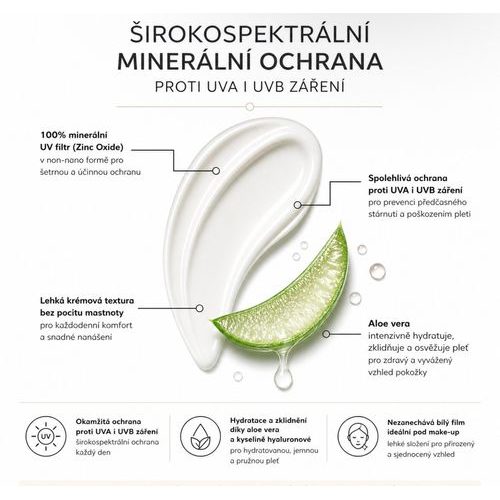 Aloés Opalovací krém na obličej SPF30 5 ml