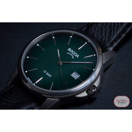 Boccia Orologio Da Uomo Al Quarzo - Modello 3636-02 - Cassa In Titanio 37,5mm - Vetro Zaffiro - Cinturino In Pelle