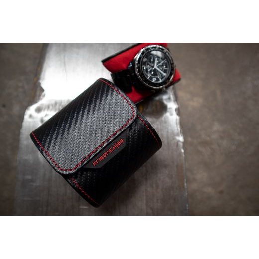 POUZDRO NA HODINKY FRIEDRICH LEDERWAREN CARBON 32057-2 - BOXY NA HODINKY - PŘÍSLUŠENSTVÍ