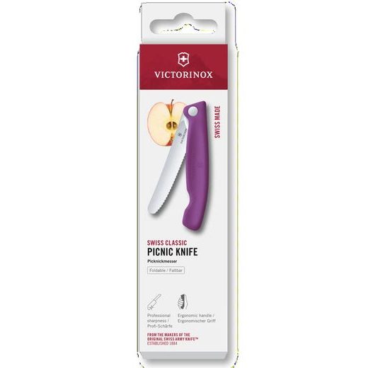 PIKNIKOVÝ NŮŽ VICTORINOX SWISS CLASSIC WAVY 11CM FIALOVÝ 6.7835.FC1 - KAPESNÍ NOŽE - PŘÍSLUŠENSTVÍ