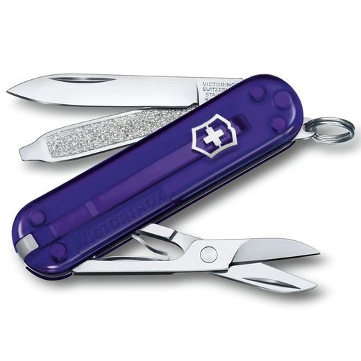 NŮŽ VICTORINOX CLASSIC SD TRANSPARENT COLORS PERSIAN INDIGO - KAPESNÍ NOŽE - PŘÍSLUŠENSTVÍ