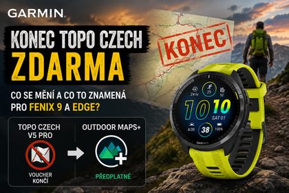 Garmin utíná mapy zdarma: Timing s Fenixem 9 není náhoda