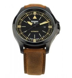 TRASER P67 OFFICER PRO AUTOMATIC BLACK/YELLOW LEATHER - HERITAGE - HODINKY